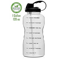 Venture Pal Large 1 Gallon/128 OZ (When Full) Motivational BPA Free Leakproof Water Bottle with Stra | Amazon (US)