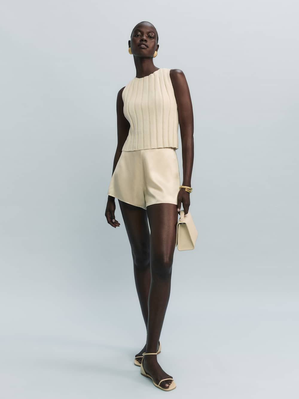 Callie Cotton Ribbed Sweater Tank | Reformation (Global)