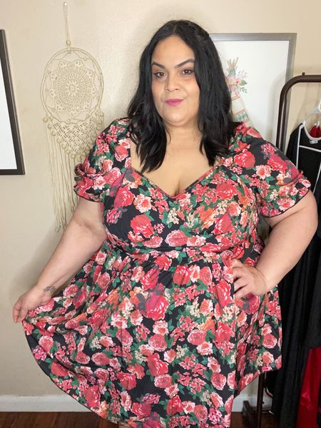 Ready for Spring In this beautiful floral dress I found at Shein. #plussize 

#LTKcurves #LTKSeasonal