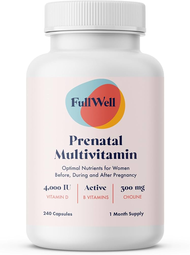 FullWell Prenatal Vitamins | Choline, folate, Vitamin D for fetal Growth, Brain Development | 26+... | Amazon (US)