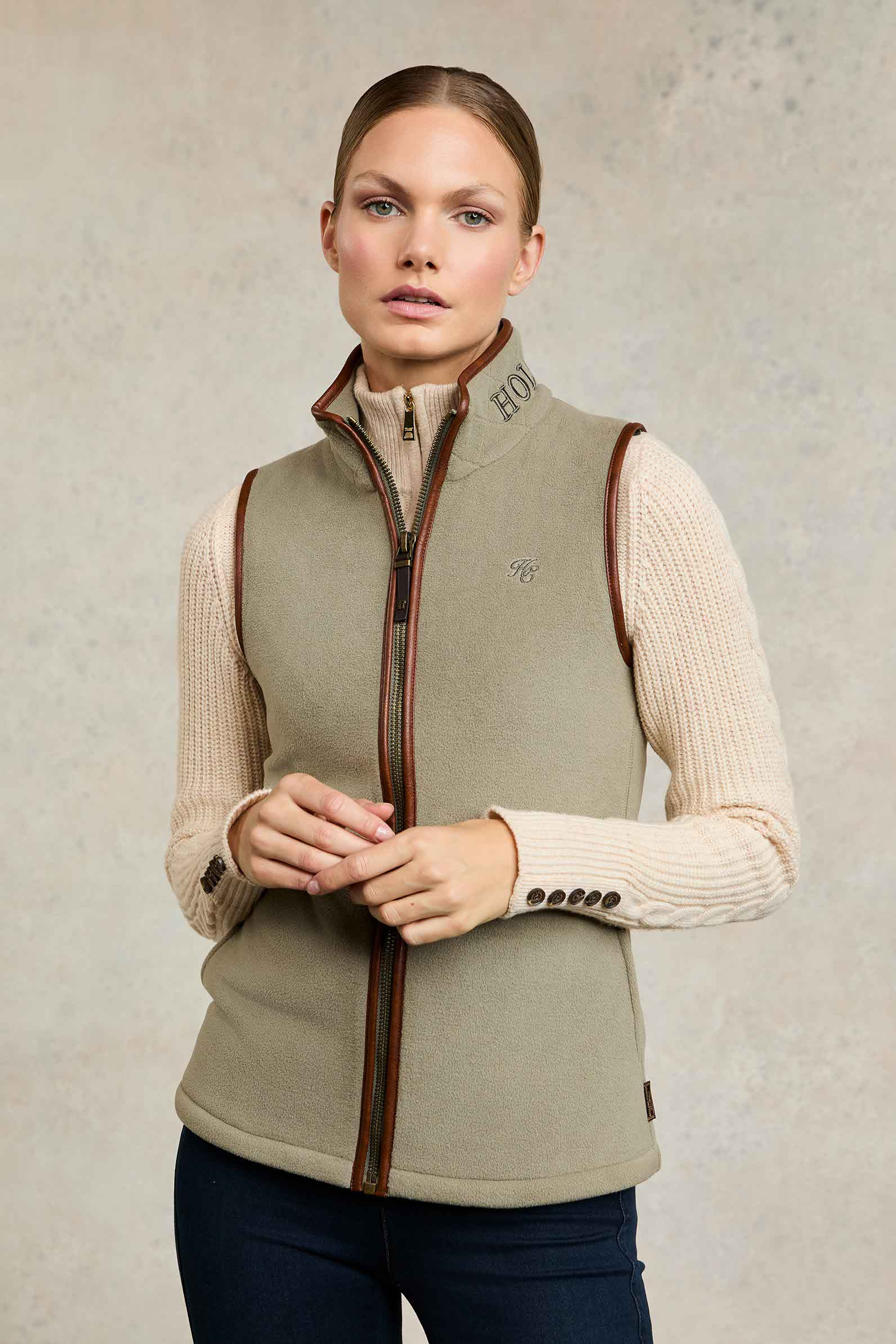 Country Fleece Gilet (Sage) | Holland Cooper
