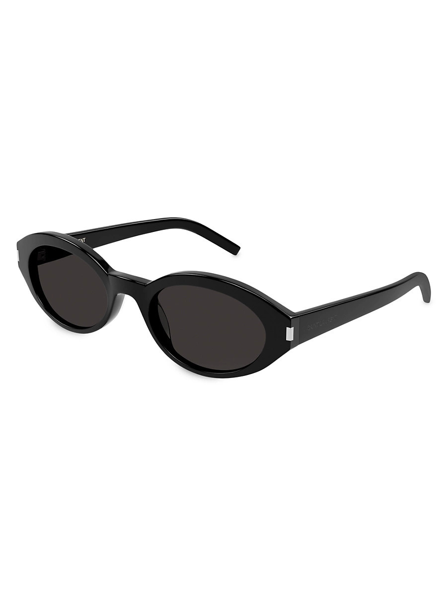 Women's Feminine Fashion Icons SL 567 51MM Oval Sunglasses - Grey Black | Saks Fifth Avenue