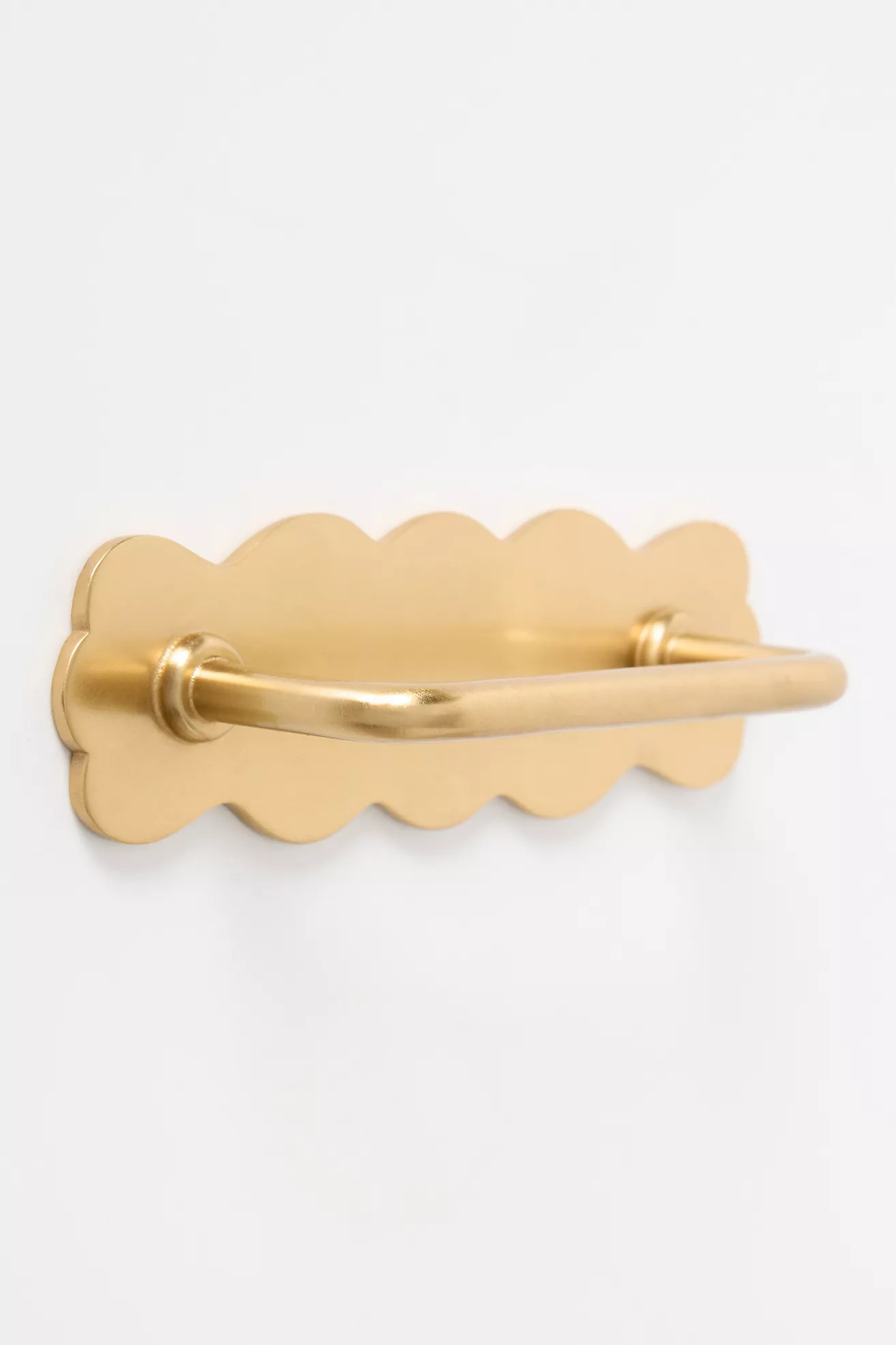 Wiggle Scalloped Brass Backplate Handle | Anthropologie (US)