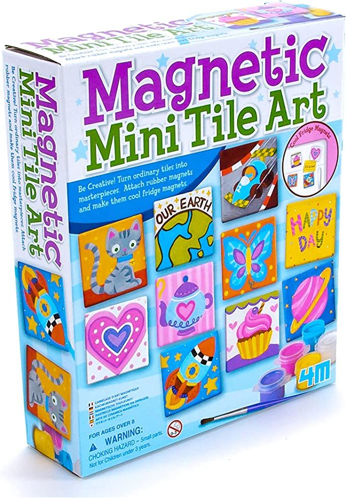 Toysmith 4M, Magnetic Mini Tile Art, Art & Crafts DIY Kit, For Boys & Girls Ages 8+ | Amazon (US)