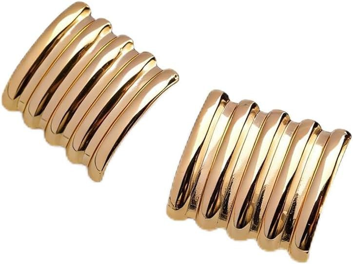 Trendy Gold Plated Earrings for Women Chunky Statement Drop Dangle Earrings Lightweight Hypoaller... | Amazon (US)