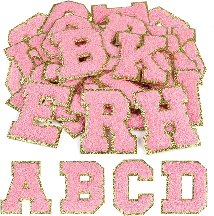 CHRORINE 26/52/104 Pcs Self Adhesive Chenille Letter Patches A-Z, Also Supports Sew or Iron on, E... | Amazon (US)