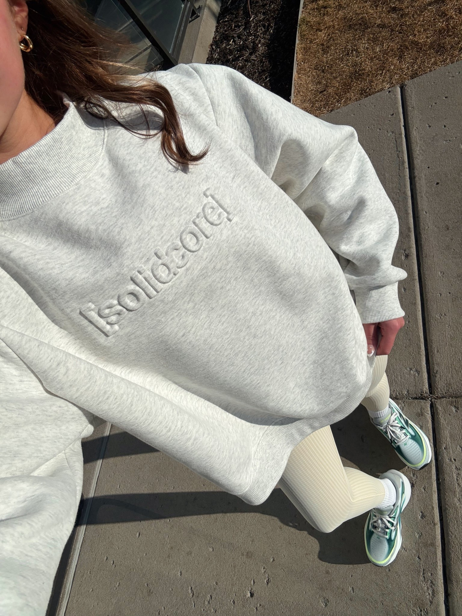 The infamous solidcore sweatshirt🤭
Bra: small
Pants: small
Shoes: 8.5 
My new favorite walking shoes!!

#LTKgrwm #LTKdayinmylife #LTKootd