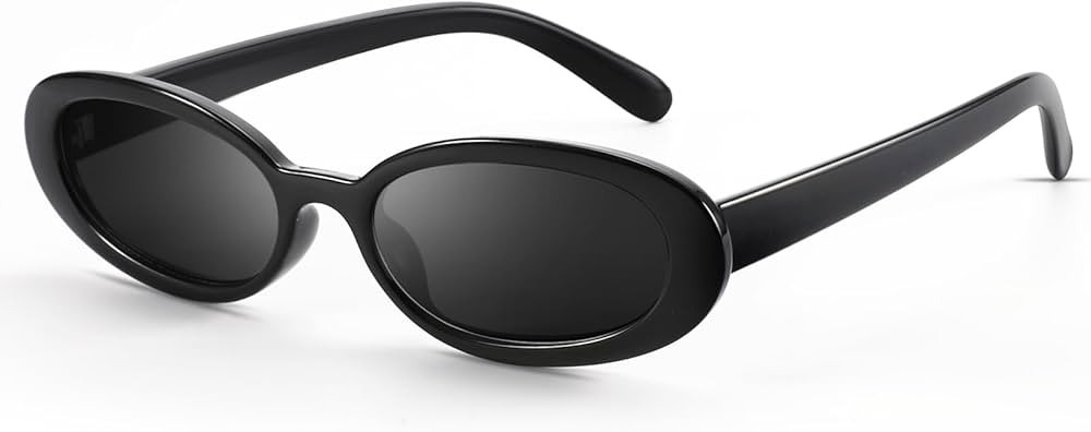 Retro Oval Sunglasses for Women Men Fashion Small Frame Sun Glasses 90s Style Driving Glasses UV4... | Amazon (US)