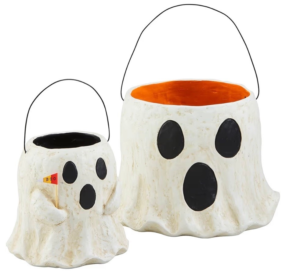 These viral ghost buckets sell out every year. They have a vintage paper mache look and add the perfect spooky touch to any home.

#LTKSeasonal #LTKHome