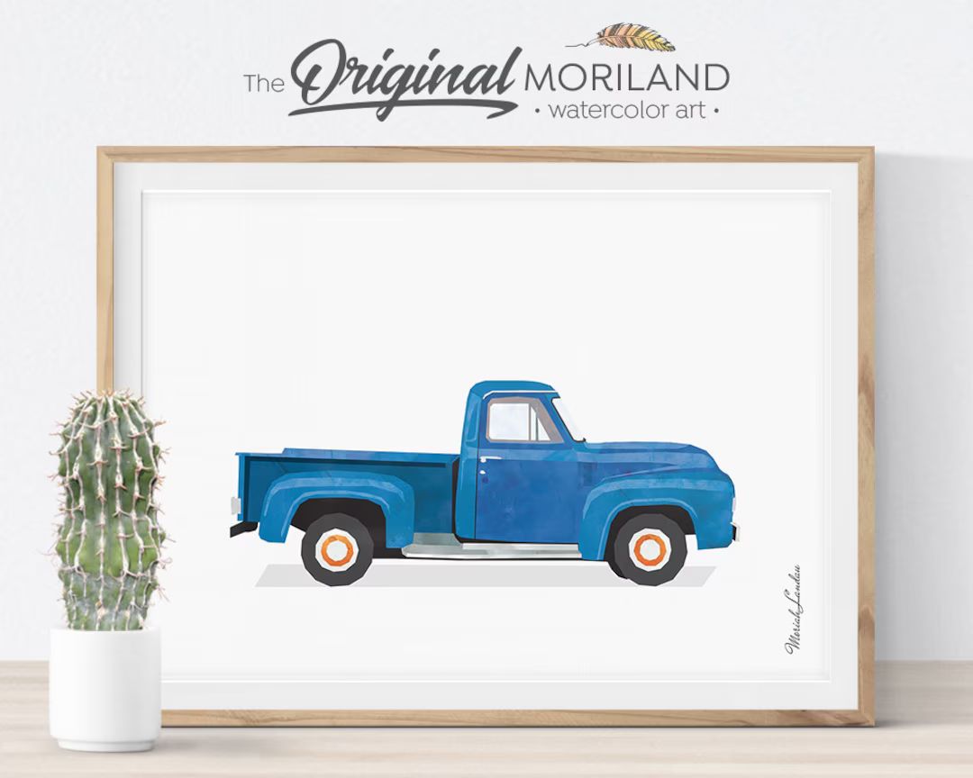 Old Truck Print, Pickup Truck Wall Art, Car Print, Truck Art, Nursery Prints, Car Printable Poste... | Etsy (US)