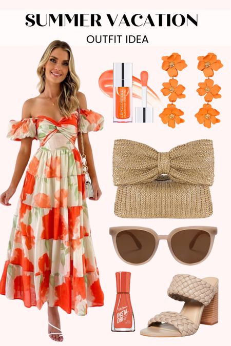 Summer vacation outfit idea
Beach vacation
Mexico 
Wedding dress guest 
Floral Maxi dress

#LTKOver40 #LTKSeasonal #LTKFindsUnder50