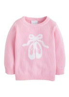 Little English Ballet Slipper Intarsia Sweater | JoJo Mommy