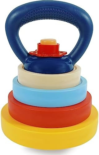 RAINBOW TOYFROG Kids Kettlebell - Fun Exercise Equipment and Stacking Toy Weights - Toddler Gym W... | Amazon (US)