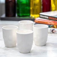 Pure White Mug Set Of 4, Handcrafted Stoneware Mug, Basic Coffee Cup Set, Minimalist Refikadan By Re | Etsy (US)