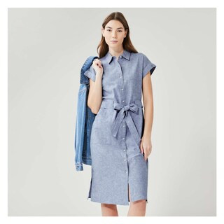 Linen-Blend Shirtdress | Joe Fresh