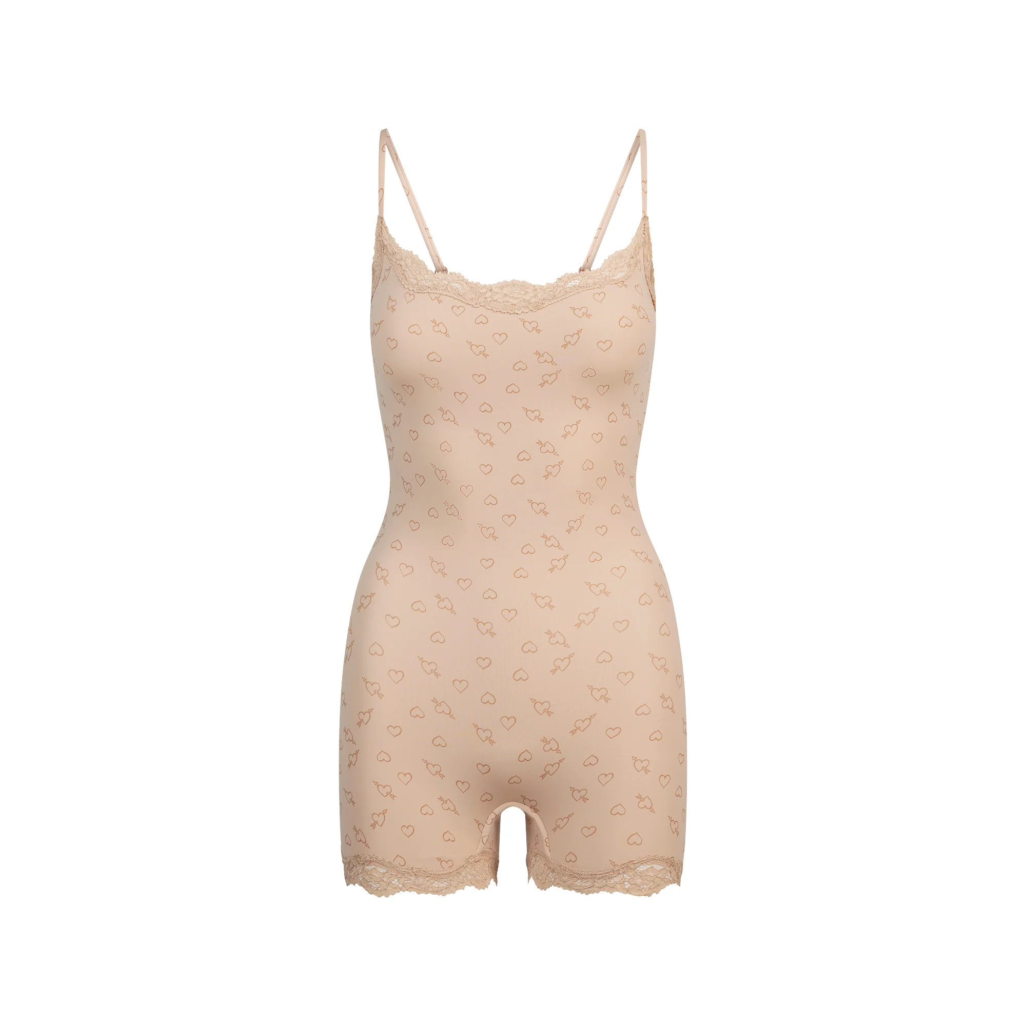 FITS EVERYBODY LACE ONESIE | MICA SKETCHED HEARTS | SKIMS | SKIMS (US)