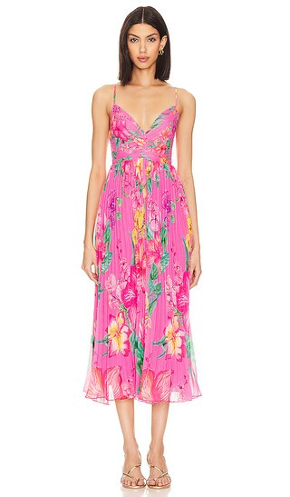 X Revolve Megan Midi Dress in Pink | Revolve Clothing (Global)