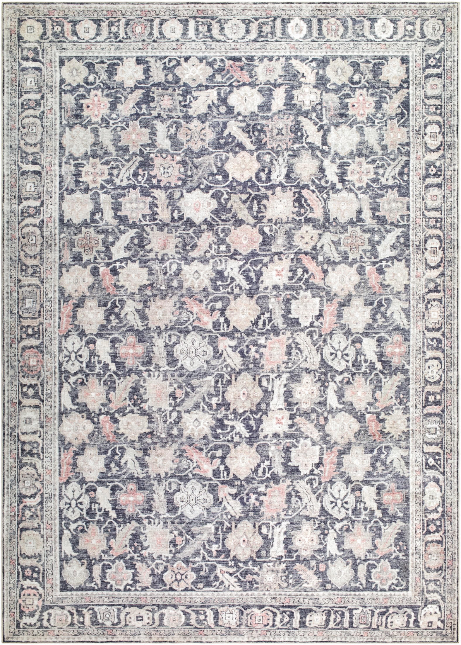 My Texas House Washable Lennon Brown 8'10" x 12' Washable Area Rug | Walmart (US)