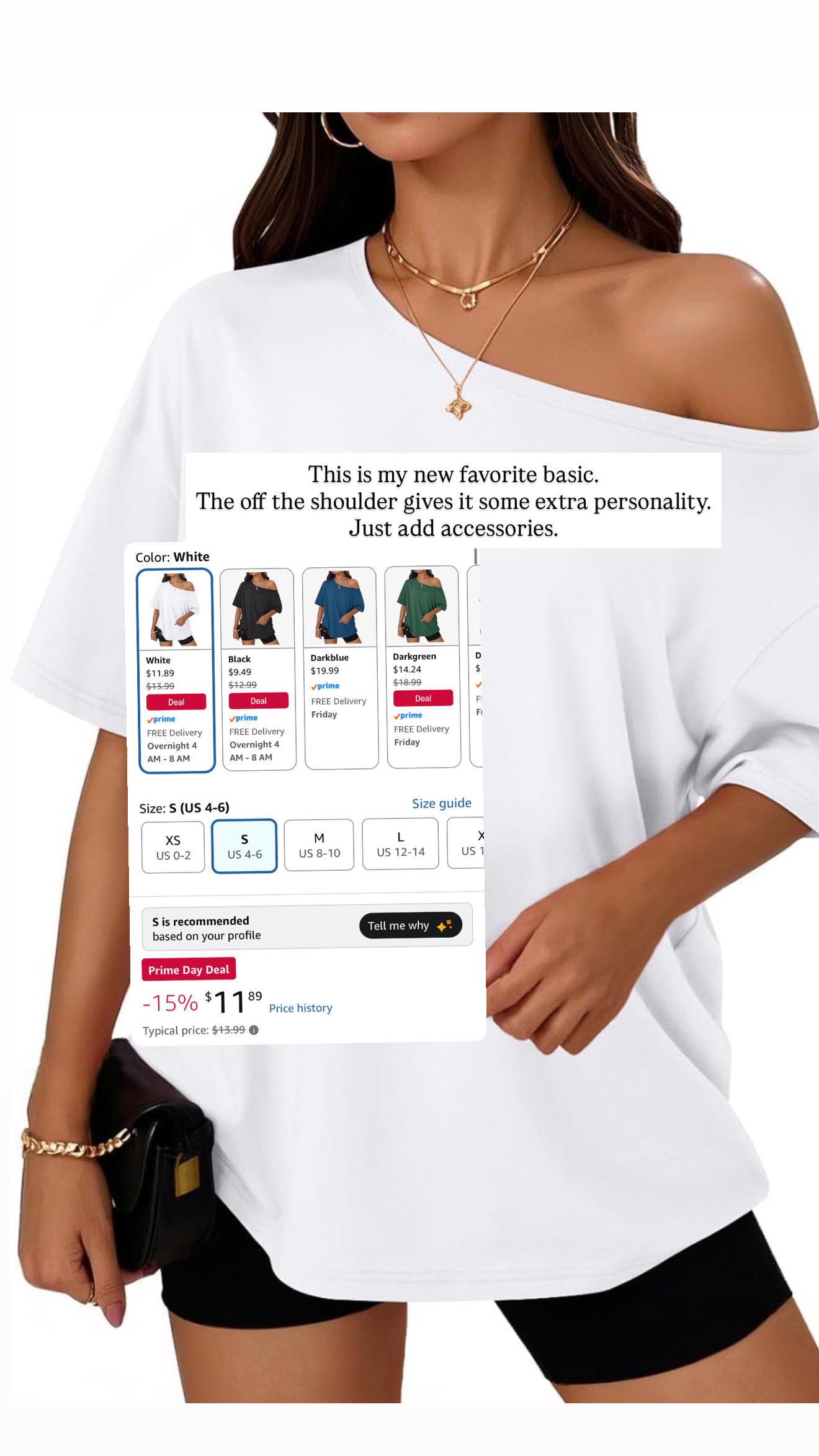 This is my new favorite basic.  The off the shoulder just adds something.  It's perfect. And on SALE for Prime Days this is the time to stock up! 

 #LTKdayinmylife #LTKootd #LTKmomlife