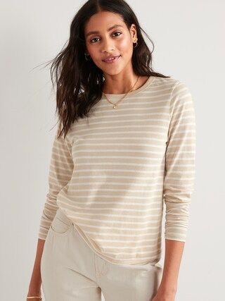 Long-Sleeve EveryWear Striped T-Shirt for Women | Old Navy (US)