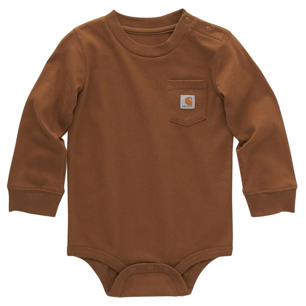 Carhartt Kid's CA5002 Long-Sleeve Pocket Bodysuit | Amazon (US)