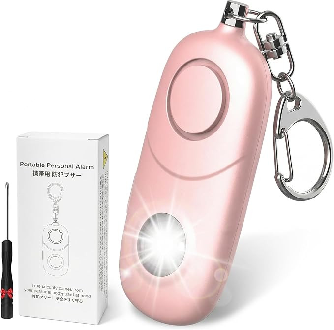 Personal Alarm for Women Keychain Alarm: Qoosea 135dB Emergency Keychain Siren with Strobe Light ... | Amazon (US)