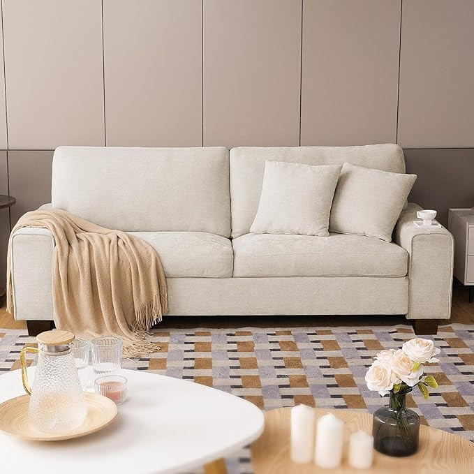 Amazon.com: DOPEDIO Modern Loveseat Sofa for Living Room,Chenille Recliner, Removable Cover, Pock... | Amazon (US)