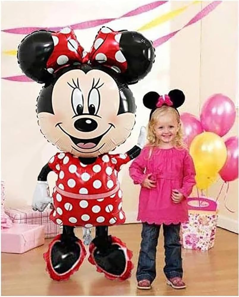 Minni-e Mouse Airwalker 46" Inch Jumbo Foil Mylar Birthday Balloon | Amazon (US)