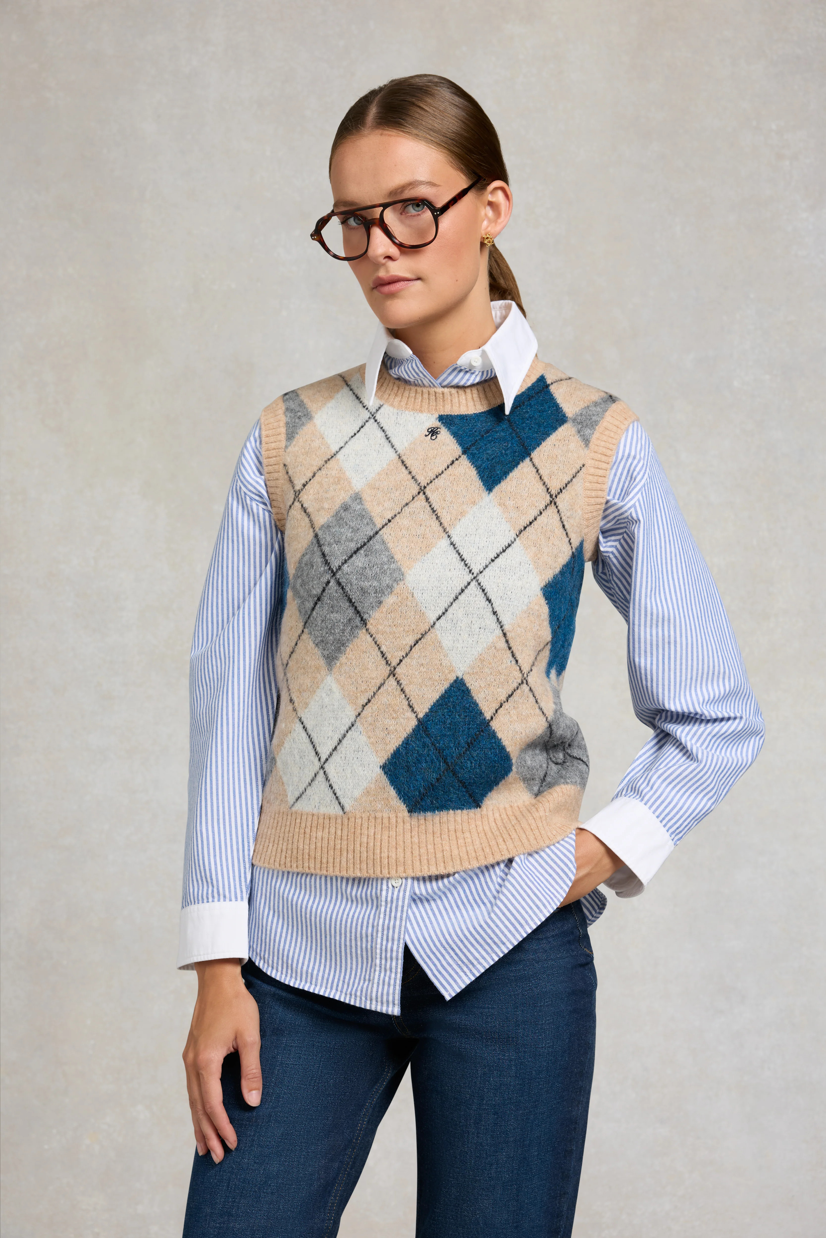 Amy Knitted Tank (Camel) | Holland Cooper