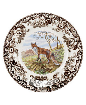 Woodland Red Fox Dinner Plate | Macy's