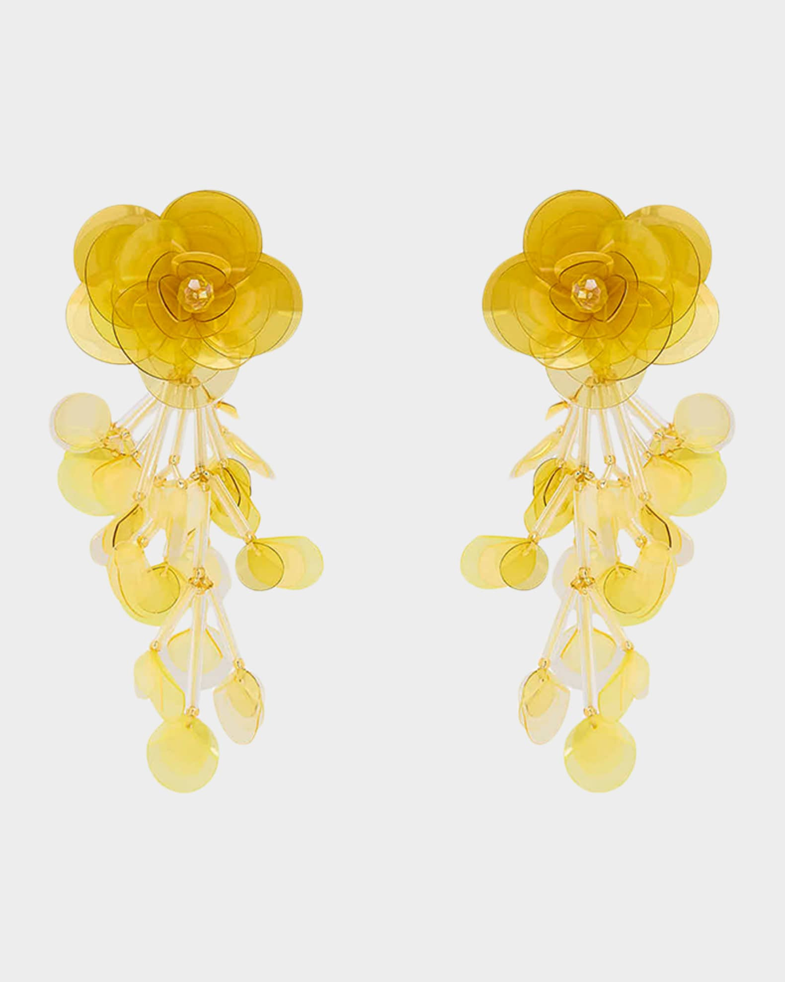 Triple Drop Flower Earrings | Neiman Marcus