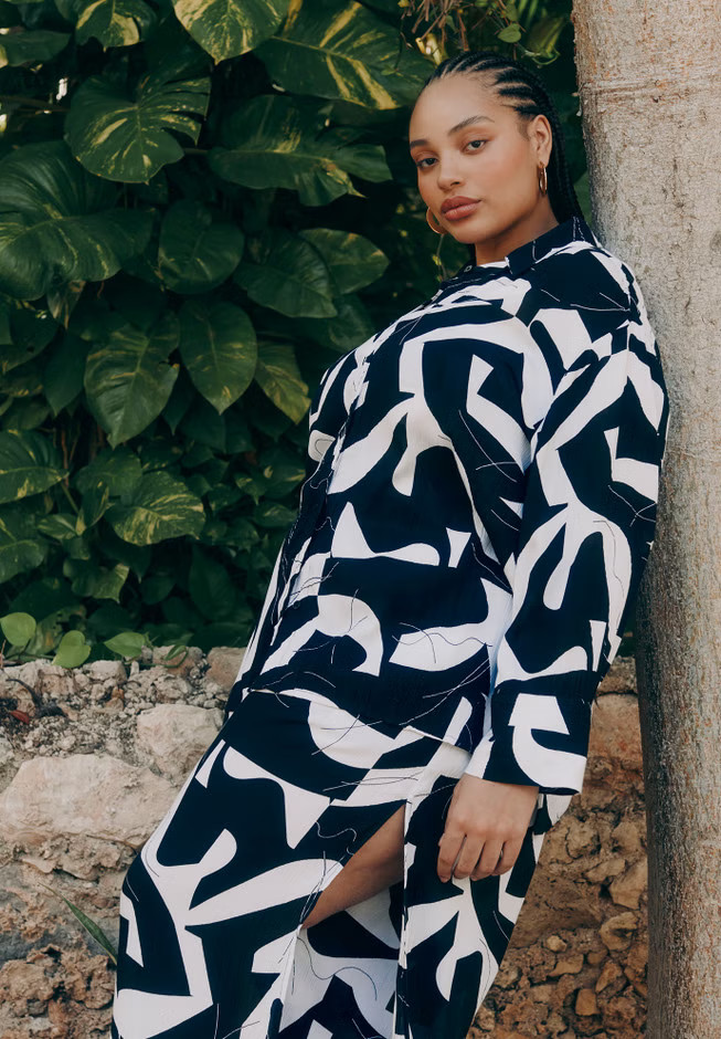 Printed Cover-Up Top | Eloquii