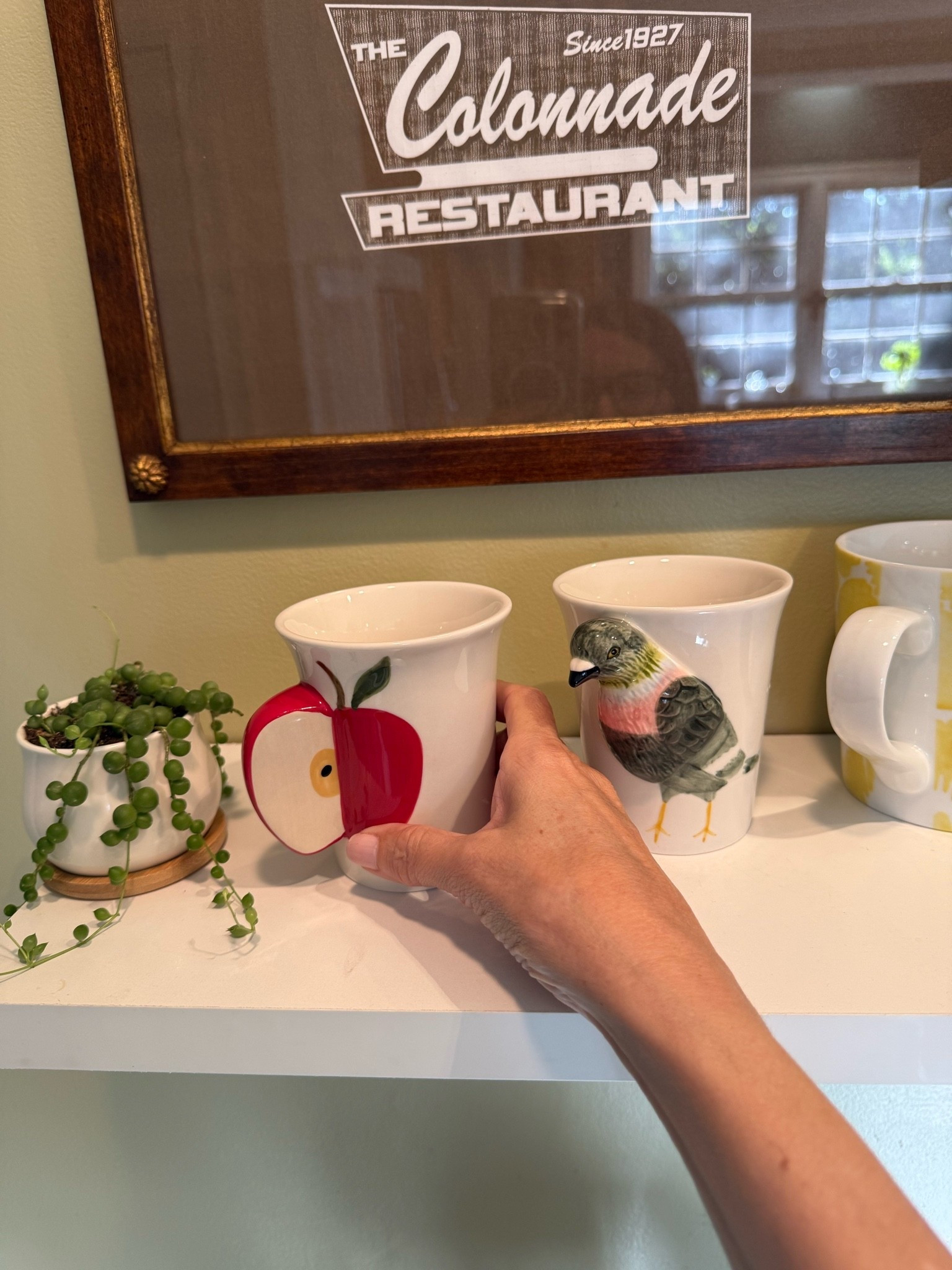 Tiny corner of our kitchen floating shelves. These mugs are so whimsical + fun!

#LTKmorningroutine #LTKHome #LTKdayinmylife