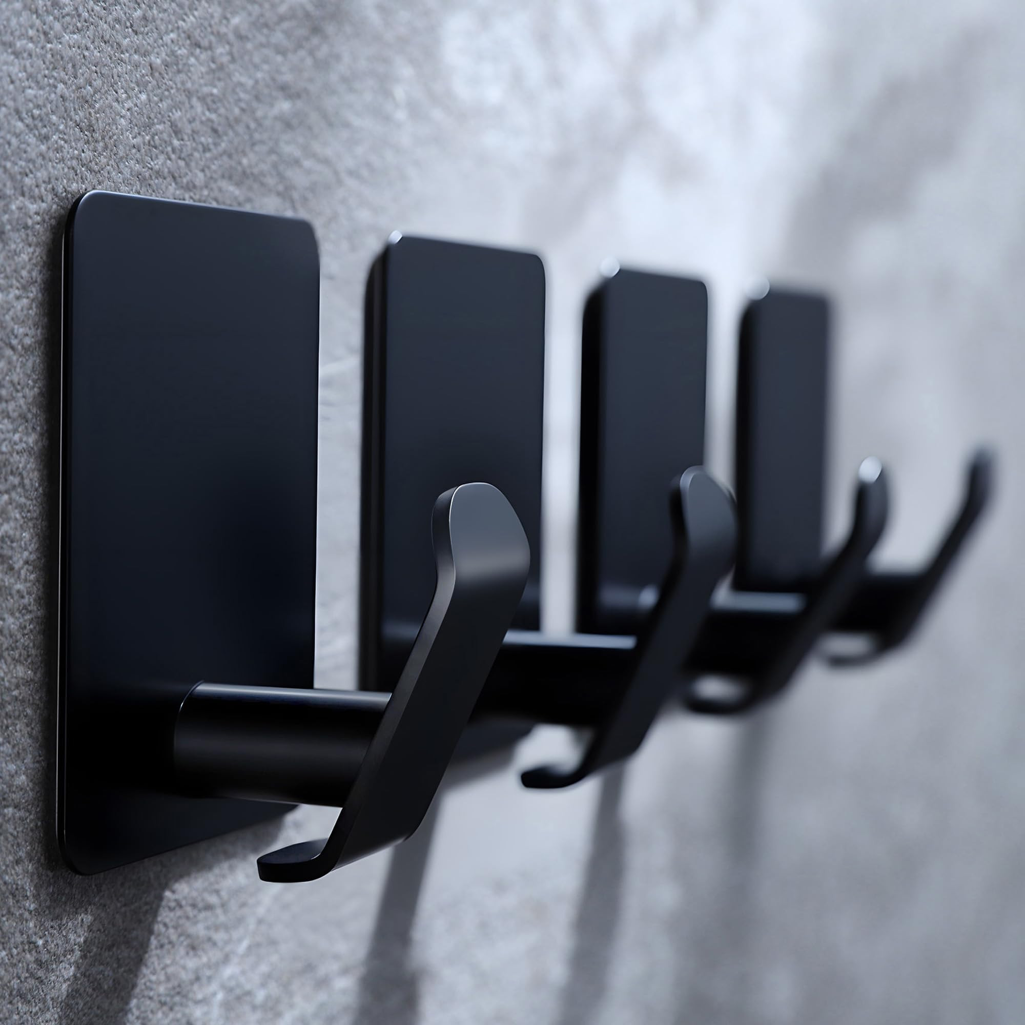 Taozun Towel Hooks Bathroom/Adhesive Towel Hooks - 4 Pack Black Hooks for Towels, Wall Hooks for ... | Amazon (US)