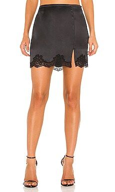 fleur du mal James Lace Slip Skirt in Black from Revolve.com | Revolve Clothing (Global)