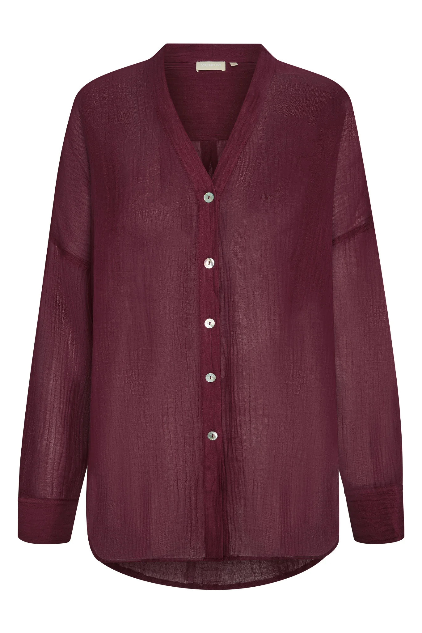 Barcelona Tunic - Fig Crinkle Linen | Monday Swimwear