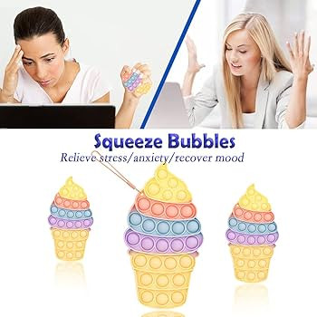 Fidgets Bubble Toys Packs, Pop Push Bubble Popper Fidget Toys Sensory Ice Cream Toys Set It with ... | Amazon (US)