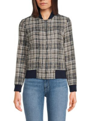 Wdny Plaid Bomber Jacket on SALE | Saks OFF 5TH | Saks Fifth Avenue OFF 5TH