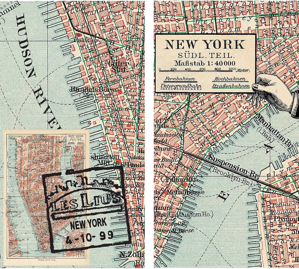 HomArt New York City Map Large Decorative Matches Set Of 2 matchboxes | Amazon (US)