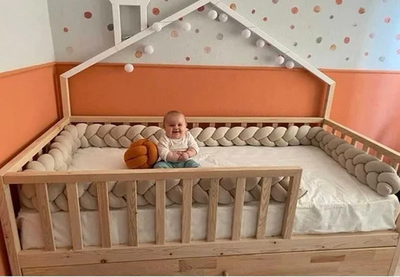 360 Cm 3 Knitted Crib Cover Crib Pillow Luxury Pillow Knot - Etsy | Etsy (US)