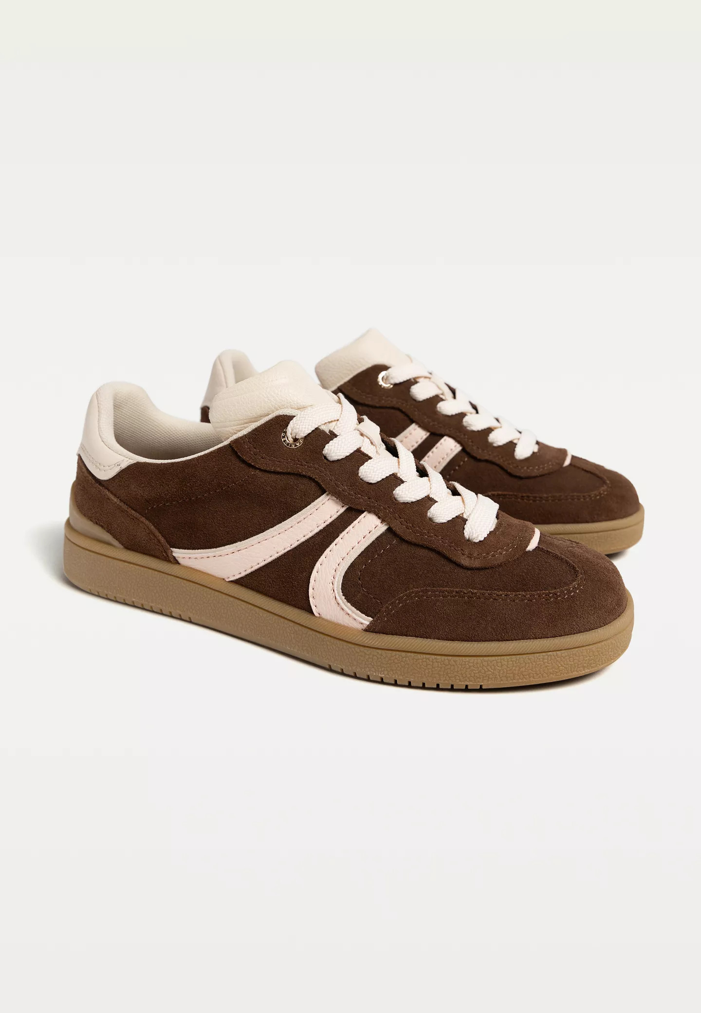 Casual leather trainers | Stradivarius (UK)