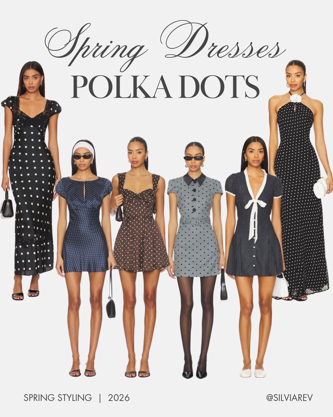 Spring is coming! And with that, comes one of my favorite trends- polka dots! So excited to style these this season🖤

#springdresses #springstyle #polkadots #blackandwhite #dresses #lbd #dress #revolve #minidress #maxidress

#LTKspringtrends #LTKSpringSale #LTKspring