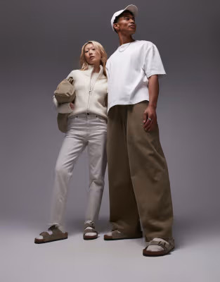 Birkenstock Unisex Arizona sandals in taupe suede | ASOS | ASOS (Global)