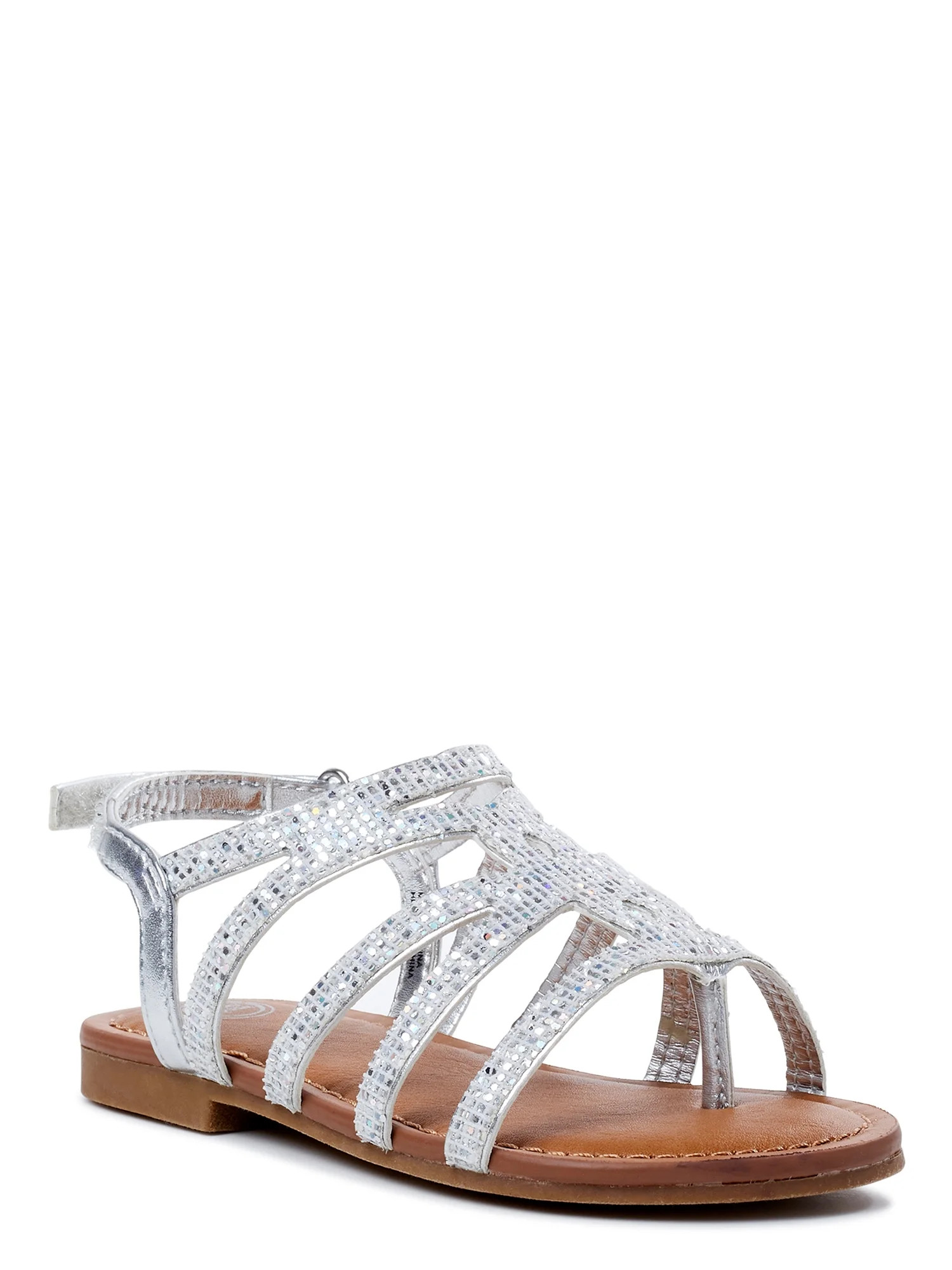 Wonder Nation Toddler Girls Rhinestone Sandal, Sizes 7-12 | Walmart (US)