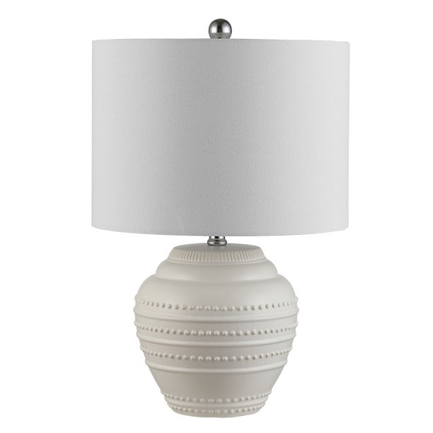 Safavieh Lenon 22 in. Textured Ceramic Table Lamp, White - Walmart.com | Walmart (US)