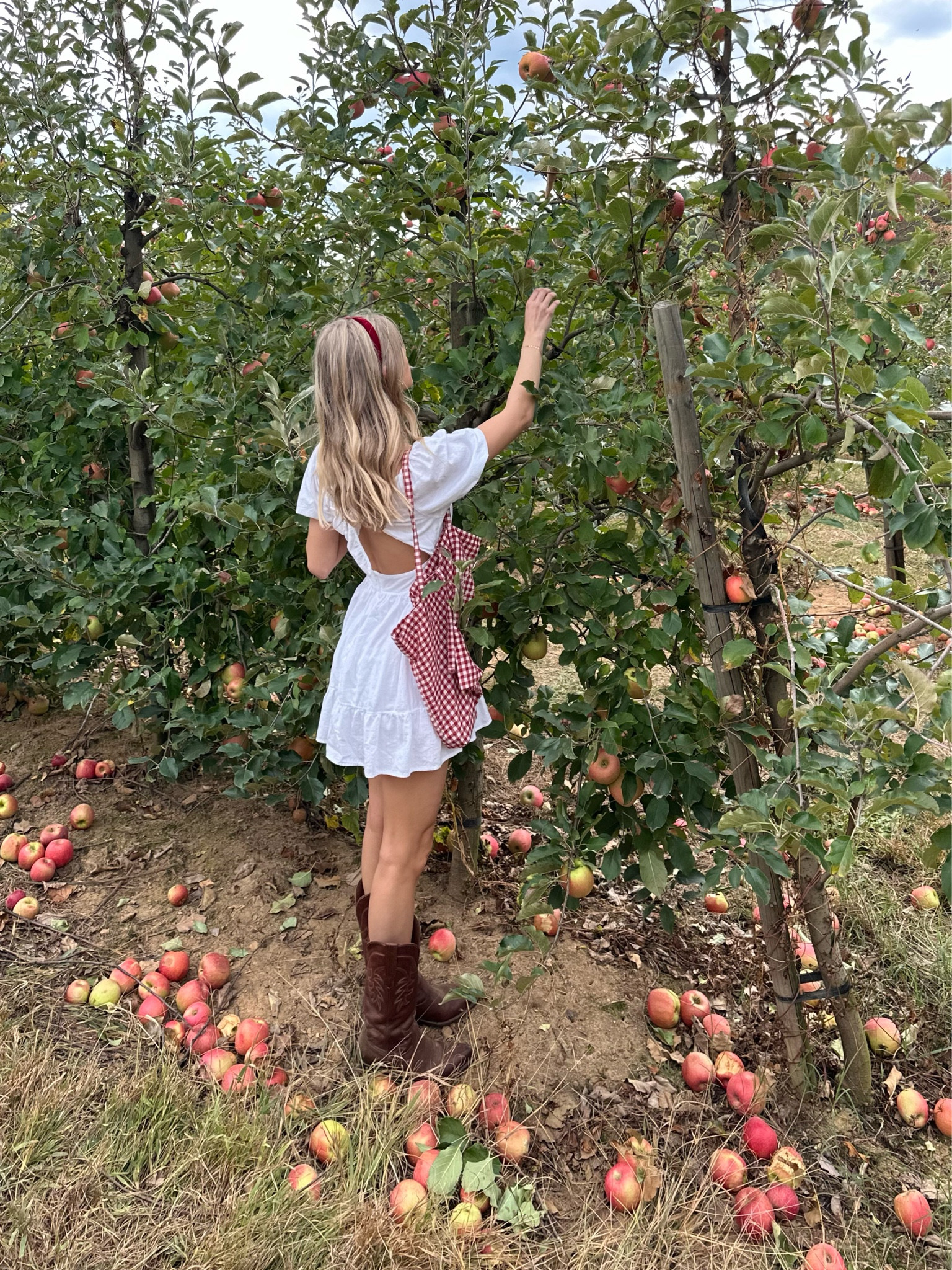 fall apple picking outfit 🍎🧺this outfit was so perfect for our apple picking double date today! if it’s a little chilly, you can always throw a sweater over it too! of course paired with my go to tecovas🤎 i can’t recall where i got the dress from but found an exact match from pacsun!

#LTKSeasonal #LTKFindsUnder50 #LTKStyleTip