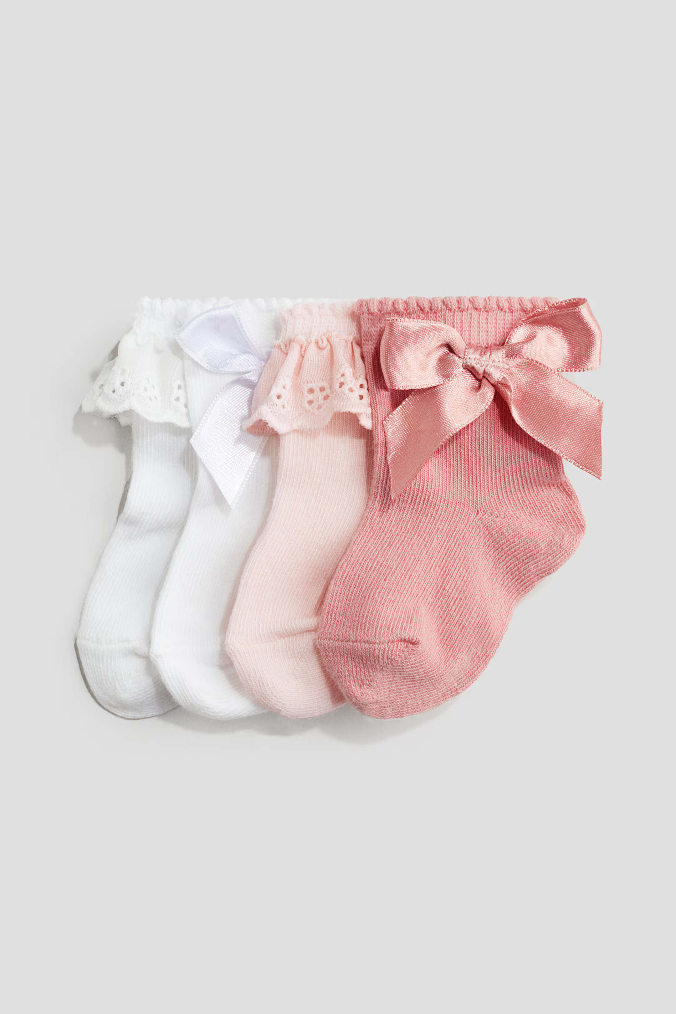 4-pack Socks - Light pink/white - Kids | H&M US | H&M (US + CA)