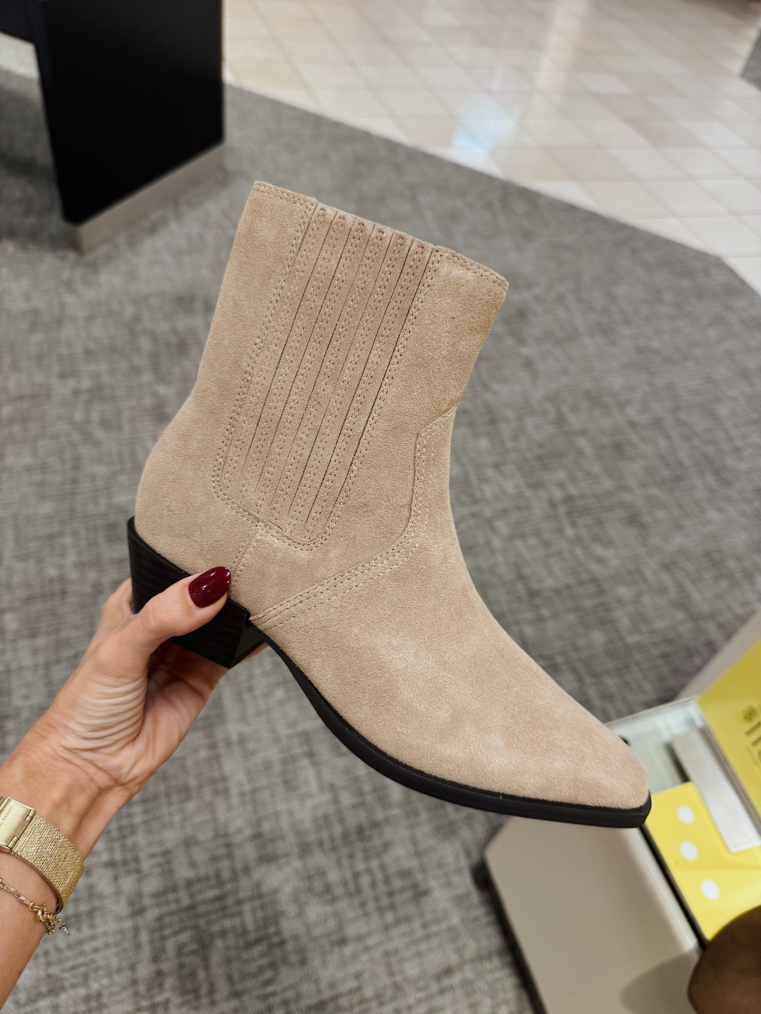 One of the best low heel boots in the sale! Love these in chocolate