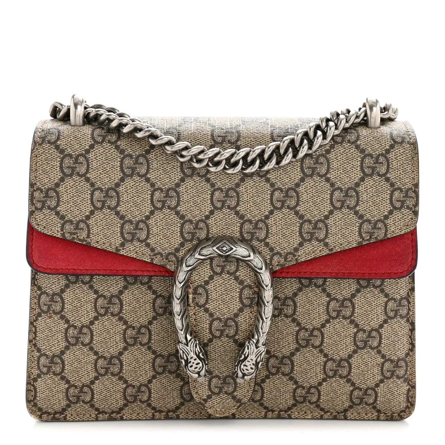 GG Supreme Monogram Mini Dionysus Shoulder Bag Hibiscus Red | FASHIONPHILE (US)