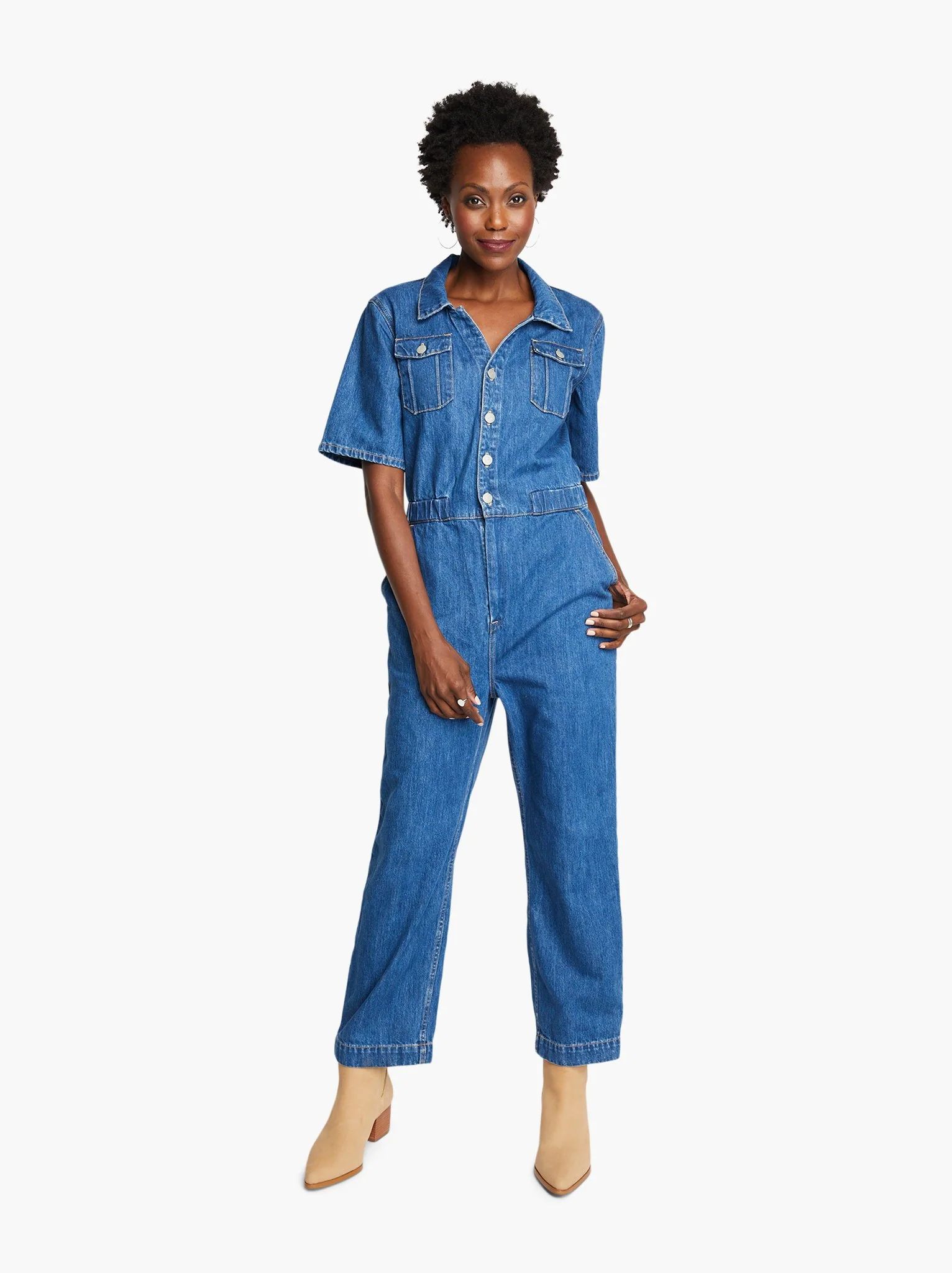 Brittney Denim Jumpsuit - 

  
    

    $170or 4  payments of $42.50 by  ⓘ | ABLE